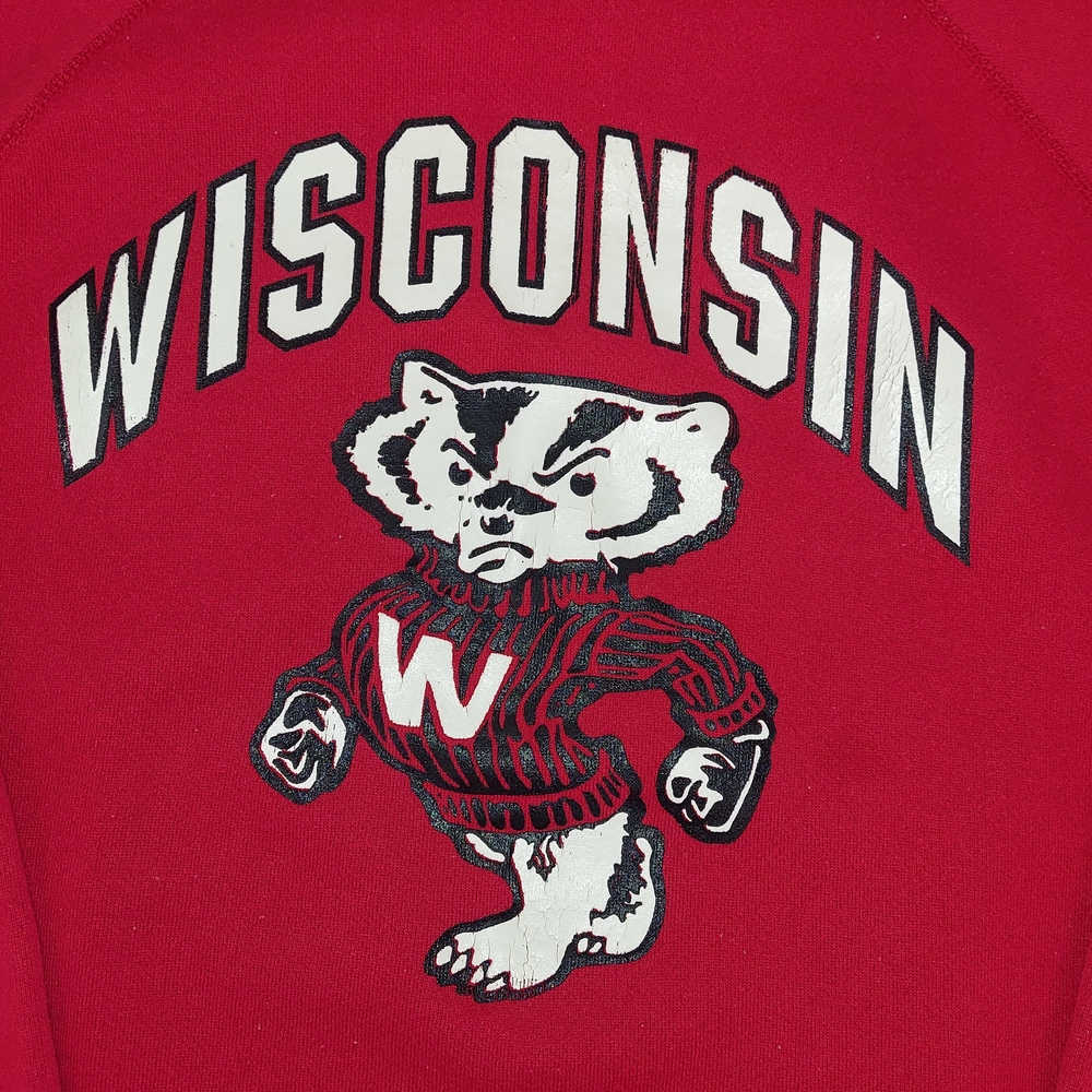Vintage Discus Wisconsin Red Crewneck Sweater